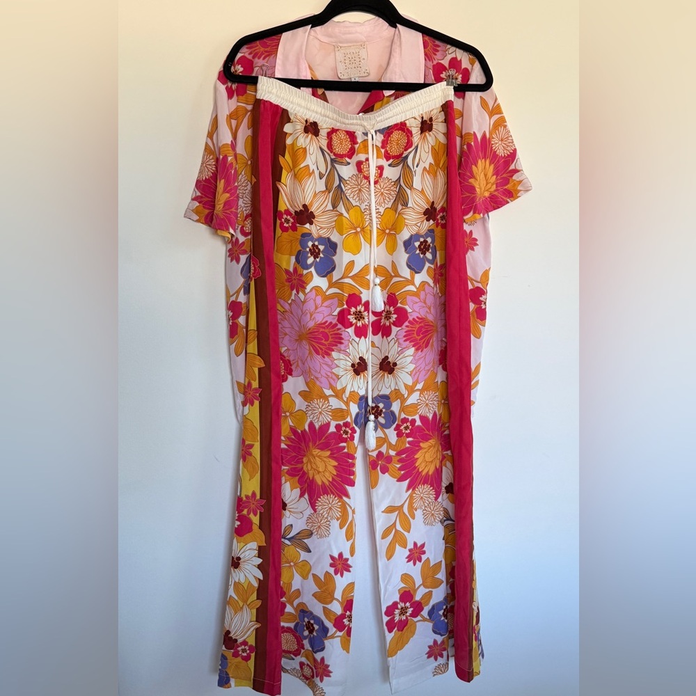 Jade Multicolor Floral Wide Leg Jumpsuit - Picture 7 of 12